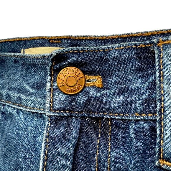 MADEWELL Denim Maxi Skirt Size 30 ( 8/10) Blue Long Casual Slit Jean Skirt - Picture 8 of 14